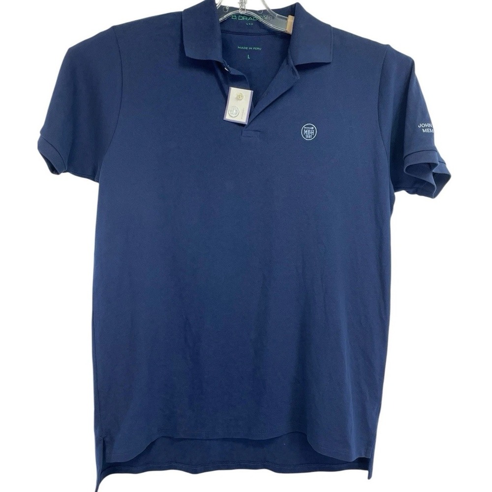 B Draddy Men's Sz Medium Navy‎ Blue Golf Polo Shirt (H35) NWTs